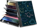 BWEGRHE Slim Credit Card Holder, Fun Dinosaurs RFID Blocking Metal Wallet for Men & Women, Aluminum Minimalist Hard Case Pocket-Sized Business Cards Organizer (Fits Up to 10 Cards)