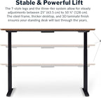Vari Classic Electric Standing Desk - VariDesk Height Adjustable Sit/Stand Desk - Dual Motor with Memory Presets, Stable T-Style Legs - Gaming or Home Office Workstation - 72”x30”, Walnut/Black