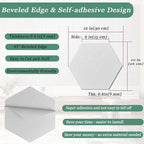Hexagonal Acoustic Panels-12 Pack High-Density Sound Absorbing Panels 12"X10"X0.4" for Enhanced Noise Reduction, DIY Design, Idea for Studios, Offices, and Home Theaters(Snow White)