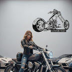 Custom Motorcycle Metal Sign Personalized Biker Name Sign Motorcycle Wall Art Motorbike Signs Garage/Man Cave Decor Gift for Bikers Men Husband