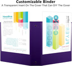CIXILDTS 2-inch Round Ring Binder, Durable 2" 3 Ring Binder Fit Letter Size Paper, Assorted, 6-Pack