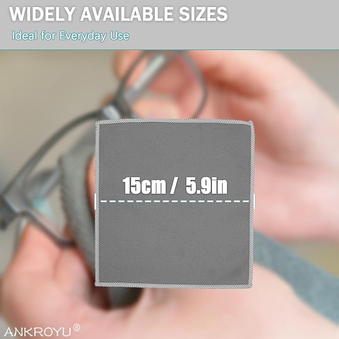 10 Cleaning Cloth, Hearing Aid Cleaning Wipes, Microfiber Dust Remover, Reusable Glasses Cleaning Wipes, Clean Dry Wipes for Glasses, Lens, Screens & More