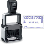 Trodat 5430 Professional Self-Inking Date Stamp with Received - Blue Ink