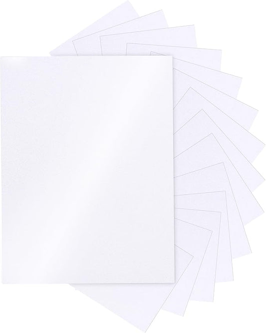 28 Sheets White Shimmer Cardstock 8.5 x 11 Printer Paper, 250gsm/92lb Heavyweight Paper Card Stock for DIY Card Making, Business Cards, Wedding Invitations, Menus, School Crafts