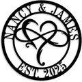 Personalized Infinity Heart Sign with Names, Personalized Wedding Gifts, Personalized Metal Infinity Sign, Custom Infinity Metal Sign, Infinity Sign Metal Newlywed Gift, Heart Monogram Metal Sign