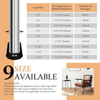 VOCOMO 7/8" Round Rubber Chair Leg Tips Caps, Chair Leg Floor Protectors Furniture Legs Caps Non Slip Reduce Noise for Hardwood Floors (Black, 12 Pack)