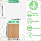 Trifold Display Boards with Colorful Self-Adhesive Sheets – 24 x 16 Inch Tri-Fold Corrugated Presentation Boards for Science Fairs, Complete Poster Board Kit
