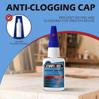 CYAFIXED Professional Grade Cyanoacrylate Super Glue, Ultra Thick Viscosity CA Glue for Woodworking, 1 oz. (28.3 Grams) - Instant Adhesive for Woodworking, Gap Filling, Heavy Duty Wood Bonding