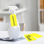 XUWAIDSGN 100Pcs Yellow Plastic Shipping Tags, 4 3/4" x 2 3/8", Writable, Durable, Waterproof