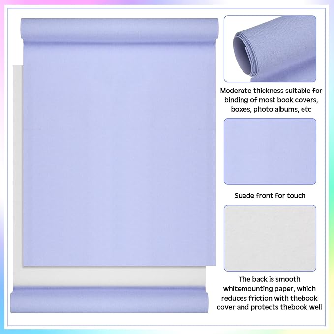 4 Pcs Book Cloth Bookcover Fabric Surface with Paper Backed Book Binding Cloth Fabric Book Cover for Scrapbooking Album DIY Craft Supplies Home, 4 Colors(Morandi Color,40 x 16 Inches)