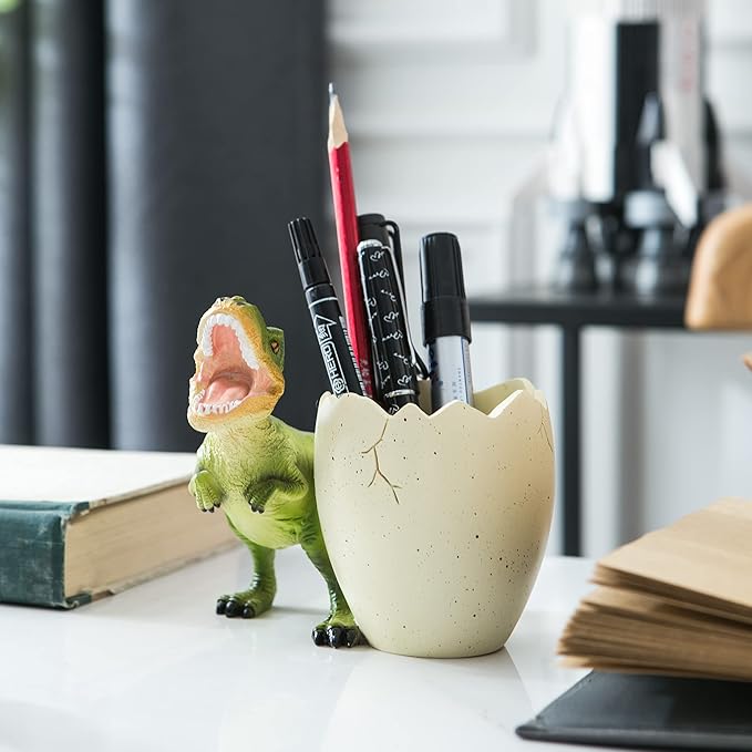 Banllis Dinosaur Pen Holder for Desk, Pencil Holder, Cute Fashion Desk Organizers and Accessories, Office Supplies Idea Gift for Women and Kids