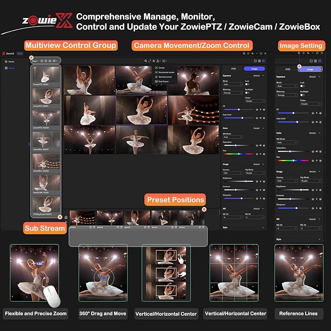 4K NDI|HX3(Certified) PTZ Camera PoE, 25X Optical Zoom, Simultaneous HDMI & SDI outputs, RTSP/RTMP(s)/SRT, Standalone IP Live Streaming to Youtube, Twitch for Meeting, Church, Event, Teaching