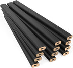 GRAPHITE Hard Lead Carpenter Pencils Bulk - (1) Pack of 12 Pieces Lumber Wooden Pencil #2 (HB) - Black