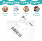 Shipping Label Sleeves, 7.5”×5.5”Self-Adhesive Shipping Label Sleeves, Packing List Envelopes, Clear Top-Loading Packing List, Shipping Labels Pouches For Shipping Labels/Files, 200 Pack.