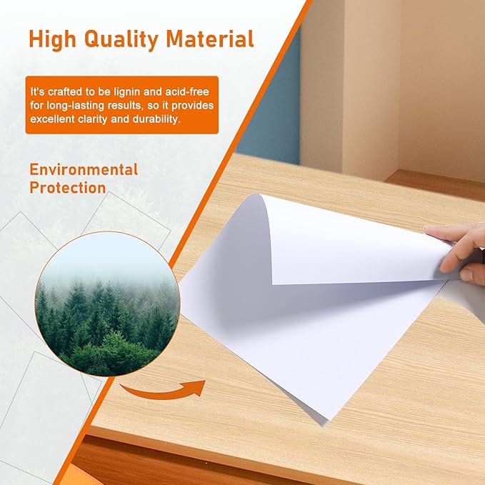 Guakicae 32 Sheets White Cardstock 8.5 x 11 Certificate Paper, 80lb Heavyweight White Card Stock Printer Paper for School Crafting, Menus, Invitations, Greeting Cards, Business Cards