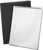 Engrowtic Top Spiral Graph Paper Notebooks 8.7 X11.4 Inch A4 Grid Paper Notepad 70 Sheet Memo Steno Pad for Engineering Writing Sketching Drawing School Office Supplies (1 Pack,Black)