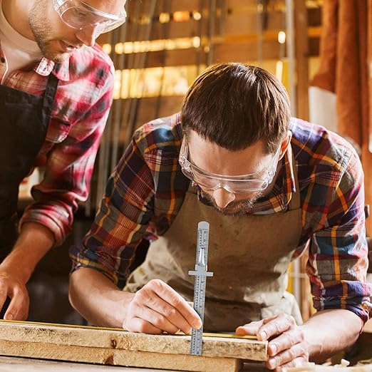 6 Inch 15 cm Pocket Ruler Flexible Precision Stainless Steel Ruler with Detachable Clips Stainless Steel Pocket Clip Scale Gauge Metric British System(30 Pieces)