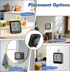 Wisoee Waterproof Shower Clock Timer, Bathroom Clock with Countdown, Touch Screen, Indoor Temperature, Suction Cup, LCD Digital Wall Clock for Bath, Kitchen