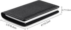 Wisdompro Business Card Holder, 2-Sided PU Leather Folio Name Card Holder Wallet Case with Magnetic Shut for Men and Women, Ultra Slim and Thin