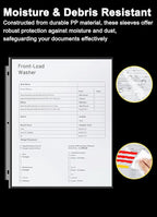 Sheet Protectors 8.5 x11 Inch, 100 Pack Page Protectors for 3 Ring Binder, Top Loading Plastic Sleeves with Reinforced 3-Hole Punch for Binders, Letter Size, for Documents and Photos, Office Supplies.