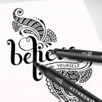 Hethrone Black Markers for Drawing - Brush Pens with Felt Tips for Artists - Calligraphy Pens, 12 Pack