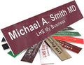 Engraved Custom Door Plate Burgundy Plastic Office Door Sign with White Letters - Made in USA 2x6 B26