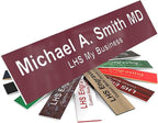 Engraved Custom Door Plate Burgundy Plastic Office Door Sign with White Letters - Made in USA 2x12 B26