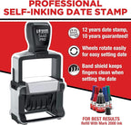 Mark 2000 5440 Professional Self Inking Date Stamp with Custom Text - Up to 4 Lines of Text