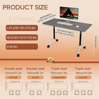 Folding Conference Table 4ft 5ft, Foldable Office Meeting Desk for 6 People, Multiple Sizes Colors Mobile Conference Room Table for Training Room School Business Furniture (6, Grey, 71in)