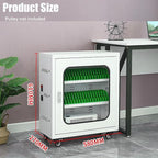 40-Slot Mobile Charging Station & Storage Cart - Secure Charging Locker Cabinet with Built-in Power, Wheels & Lock for Phones Portable Organizer for Classroom, Office, Hotel Use