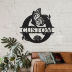 Personalized Custom Letter Name metal Signs,Custom Black Letter Monogram Wall Art Decor,Metal Signs Plaques Outdoor wall Decorative Signage (O)