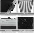 SKYDUE 8 Pockets Accordion File Organizer, Expanding File Folders, Portable Document Paper Organizer, A4 Letter Size, Snap Closure, Pack of 4