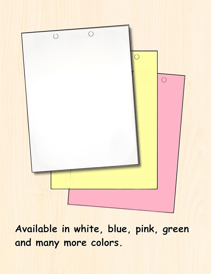 Limited Papers(TM) Writing and Copy Paper,75 GSM, Variation of Colors 8.5" x 11", 5 Hole Top-Punched, 20 Pound Text, 500 Sheets Per Ream. (5000, White)
