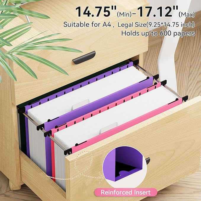 ANSOOK Legal Size Hanging File Folders Extra Capacity,Heavy Duty 3 Inch Expandable File Folders Hanging with Tabs,12 Pack Hanging File Organizer,File Cabinet Folders with Insertable Tabs for School