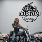 Custom Motorcycle Metal Signs Personalized Biker Name Sign Custom Garage Decor Motorbikes Wall Art Decor Motorcycle Sign Men Room Decorate Gifts for Men Husband Rider