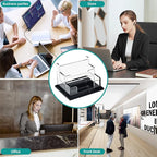 PecMuikee Business Card Holder for Desk，Acrylic Business Card Display Stand,Multiple Business Card Holders for Office, Exhibition, Home, Restaurant 2 Slot 1pcs Tier