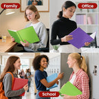 SUNEE 3 Ring Binder 3 Inch 1 Pack, Clear View Binder Three Ring PVC-Free (Fit 8.5x11 Inches) for School or Office Supplies, Tender Green