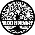 Personalized Tree of Life Metal Sign, Personalized Last Name Signs, Custom Name Signs, Tree of Life Wall Decor, Family Wall Décor