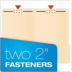 Pendaflex Manila File Folders Legal Size 2 Fasteners | 1/3 Cut Tabs | Reinforced Tabs | For Desk & Drawer | 50 Per Box, Pack of 5