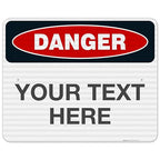 Custom Danger Sign, OSHA Sign, 24x30 Inches, 3M EGP Reflective .080 Aluminum, Fade Resistant, Indoor/Outdoor Use, Made in USA