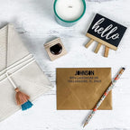 Self Inking Modern Address Stamps | Custom Return Address Stamper (Colorblock, Medium)