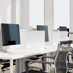 Nisorpa Desk Divider Privacy Panels Acrylic Partitions with Clips Classroom Privacy Shield for Desk Privacy Divider Partition for Schools Office Call Centers,Noise and Visual Guard,4Pcs-23.6”L X15.8”W