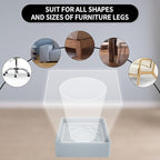 Furniture Coasters 8 Pcs 2”- Furniture Caster Cups Non Slip Furniture Pads Hardwoods Floors Non Skid Furniture Grippers, Rubber Furniture Feet, Anti Slide Floor Protector for Bed Couch Stoppers Gray