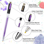 ZSCM Retractable Gel Pen For Adult Coloring, 100 Colors Large Capacity Multicolor Gel Ink Pens, 1 mm Fine Point Smooth Writing Color Pen for Adult Coloring Book Note Taking Aesthetic Art Supplies