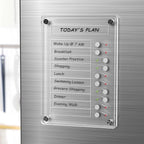 NiHome Acrylic Magnetic to Do List Planning Board with Sliders & Desktop Stand, Chore Chart for Kids & Adults, Checklist Routine Chart Task Board for Fridge & Desk, for Magnetic Metal Surfaces Only