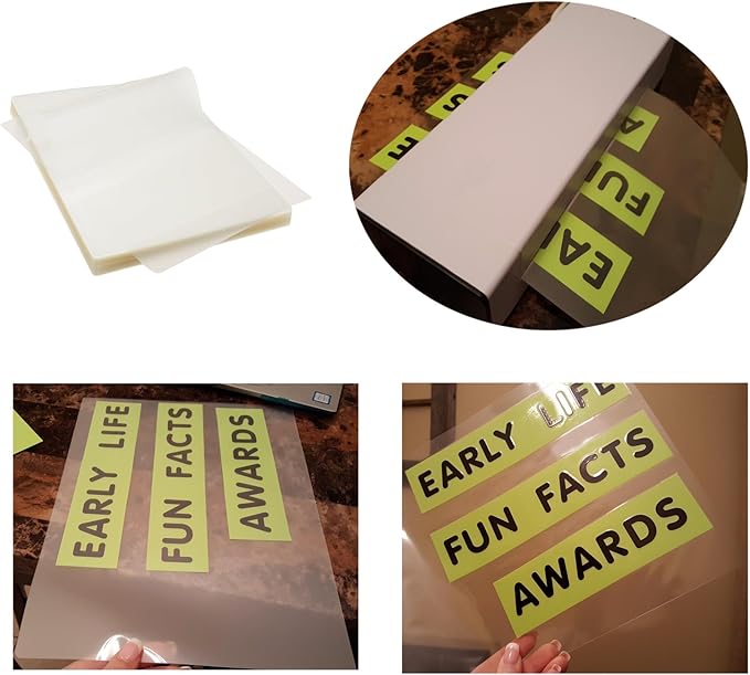 Immuson Thermal Laminating Pouches 8.9 x 11.4, 3Mil Thickness, Crystal Clear Finish, 200 Pack