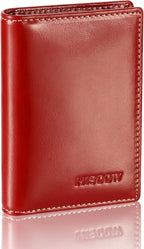 Leather Business Card Case Holder for Men & Women, Italian Calfskin