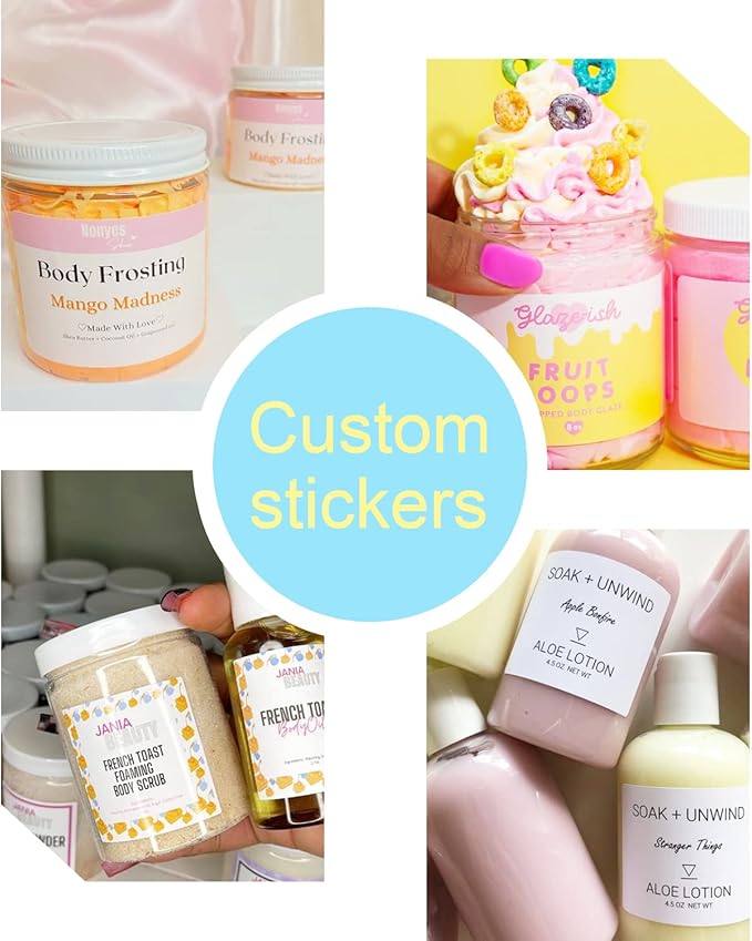 100-500 Custom Stickers Personalized Labels, Customized Stickers with Any Image Logo and Text. Custom Stickers for Business Logo Thank You Labels, etc. (Square,3.5 Inch)