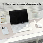 Reniteco Waterproof Large Gaming Mouse Pad with Durable Stitched Edges, Non-Slip Rubber Base, Grainy Jacquard Mouse Mat Desk Pad for Home Office Gaming, 35.4''x15.7''x0.12'', Beige