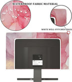 Baocicco Abstract Waterproof Television Cover with Pink Marble Design 37, 38, 39 Inch Full Body Covers for TV Screen Weatherproof Dust-Proof TV Screen Cover Sleeve Compatible with LED LCD OLED Desktop